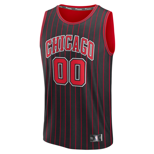 Chicago Bulls Youth Fastbreak Custom Jersey - Statement Edition - Black - Image 2