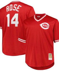 Pete Rose Cincinnati Reds 1984 Cooperstown Collection Mesh Pullover Jersey - Red