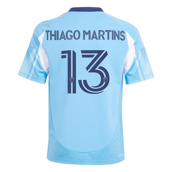 Thiago Martins New York City FC adidas Youth 2025 The Excelsior Kit Replica Player Jersey - Light Blue - Image 3
