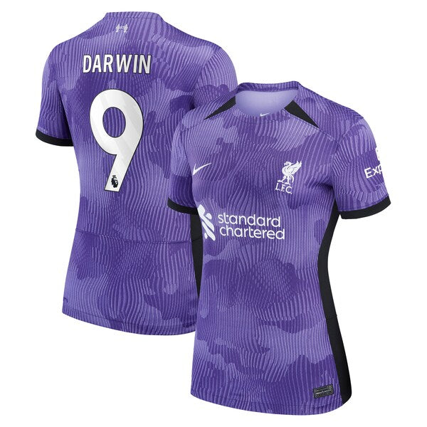 Darwin N¨²?ez Liverpool Nike Women's 2023/24 Third Stadium Replica Player Jersey - Purple