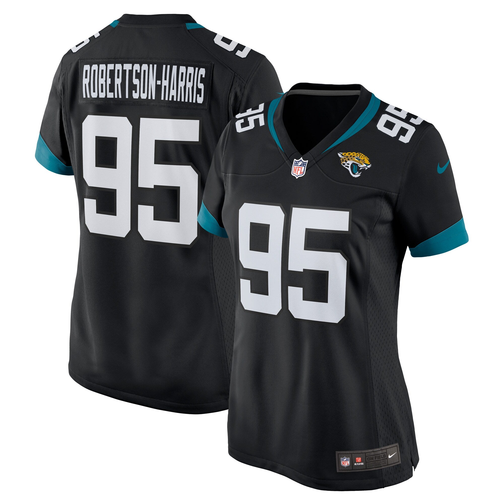 Roy Robertson-Harris Jacksonville Jaguars Nike Women's Game Jersey - Teal/Black - Image 5