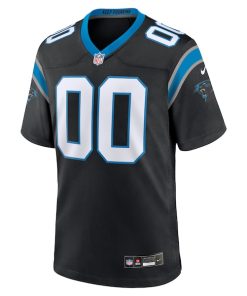 Alternative view of Jonathon Brooks Carolina Panthers Nike 2024 NFL Draft Game Jersey - Black