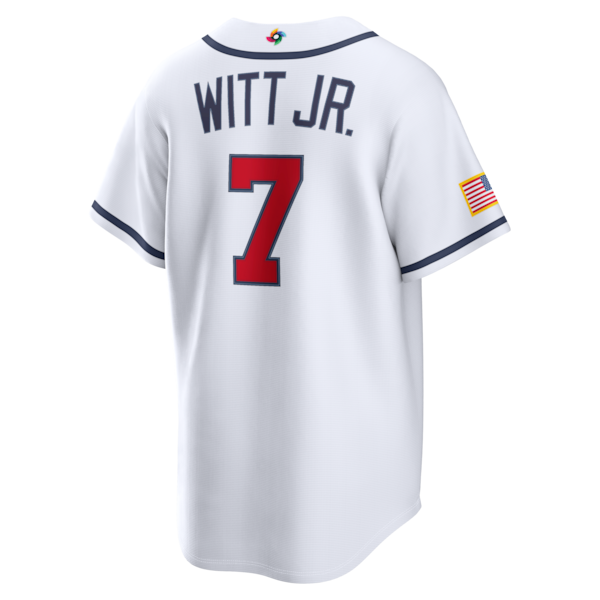Bobby Witt Jr. USA Baseball Nike 2026 World Baseball Classic Home Stadium Jersey - White - Image 3