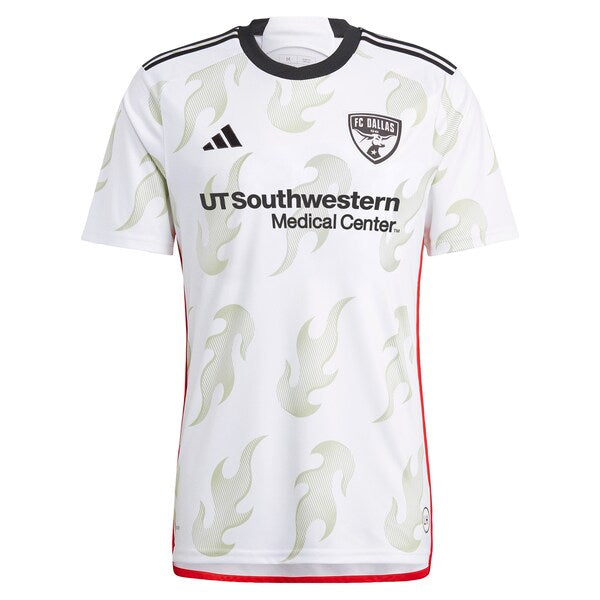 FC Dallas adidas 2024 Burn Baby Burn Replica Custom Jersey - White - Image 2
