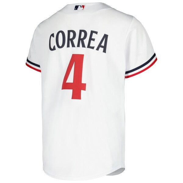 Carlos Correa Minnesota Twins Nike Youth Alternate Replica Player Jersey - White - Image 3