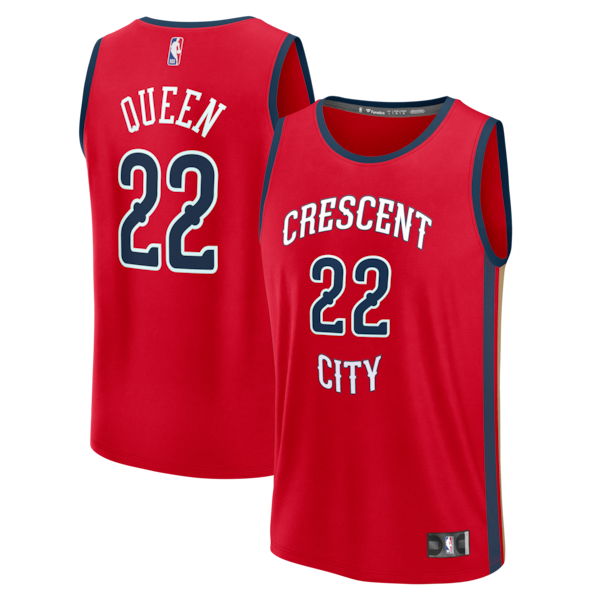 Derik Queen New Orleans Pelicans Fast Break Replica Player Jersey - Statement Edition - Red