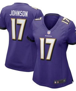 Josh Johnson Baltimore Ravens Nike Women's  Game Jersey -  Purple
