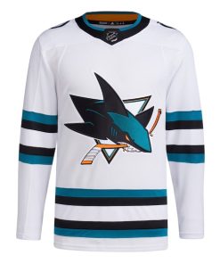 Alternative view of San Jose Sharks adidas Men's Away Primegreen Authentic Jersey - White