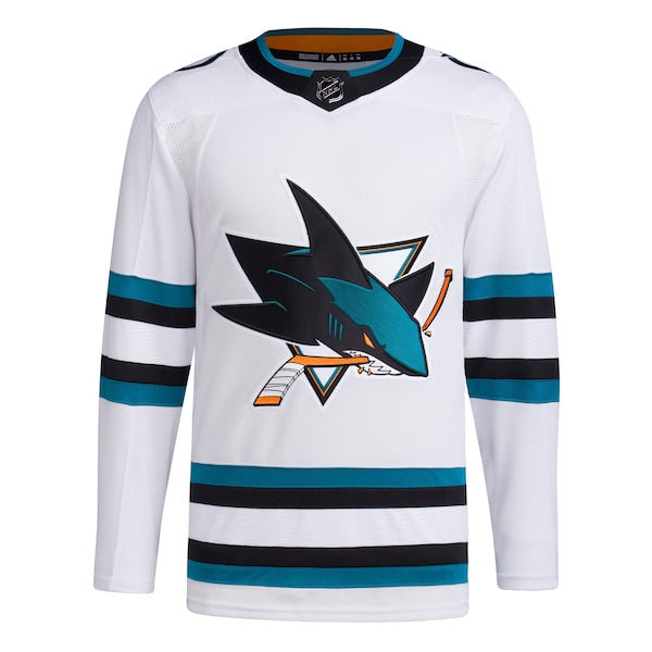 San Jose Sharks adidas Men's Away Primegreen Authentic Jersey - White - Image 2