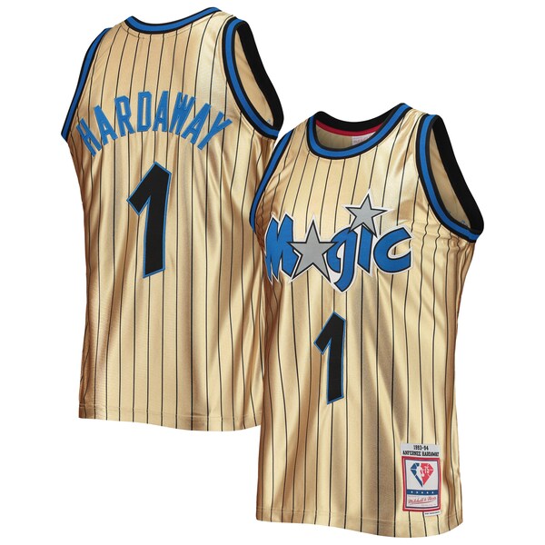 Penny Hardaway Orlando Magic 75th Anniversary 1993/94 Hardwood Classics Swingman Jersey - Gold - Image 2