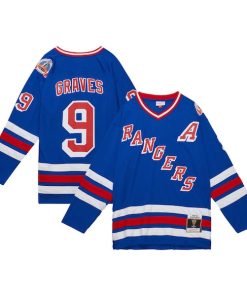 Adam Graves New York Rangers  1993/94 Blue Line Player Jersey - Royal