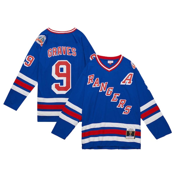 Adam Graves New York Rangers 1993/94 Blue Line Player Jersey - Royal