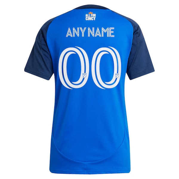 FC Cincinnati adidas Women's 2025 Orange and Blue Legacy Kit Replica Custom Jersey - Blue - Image 3