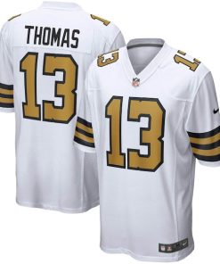 Alternative view of Michael Thomas New Orleans Saints Nike Alternate Game Jersey - White/Black