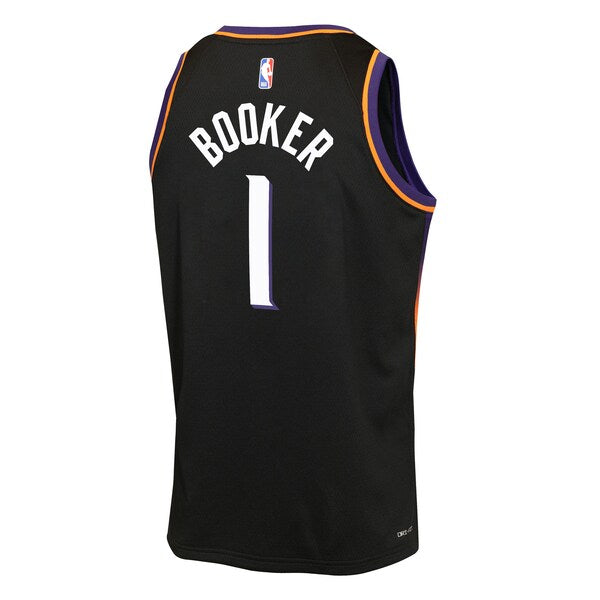 Devin Booker Phoenix Suns Jordan Brand Youth Swingman Jersey - Statement Edition - Black - Image 3