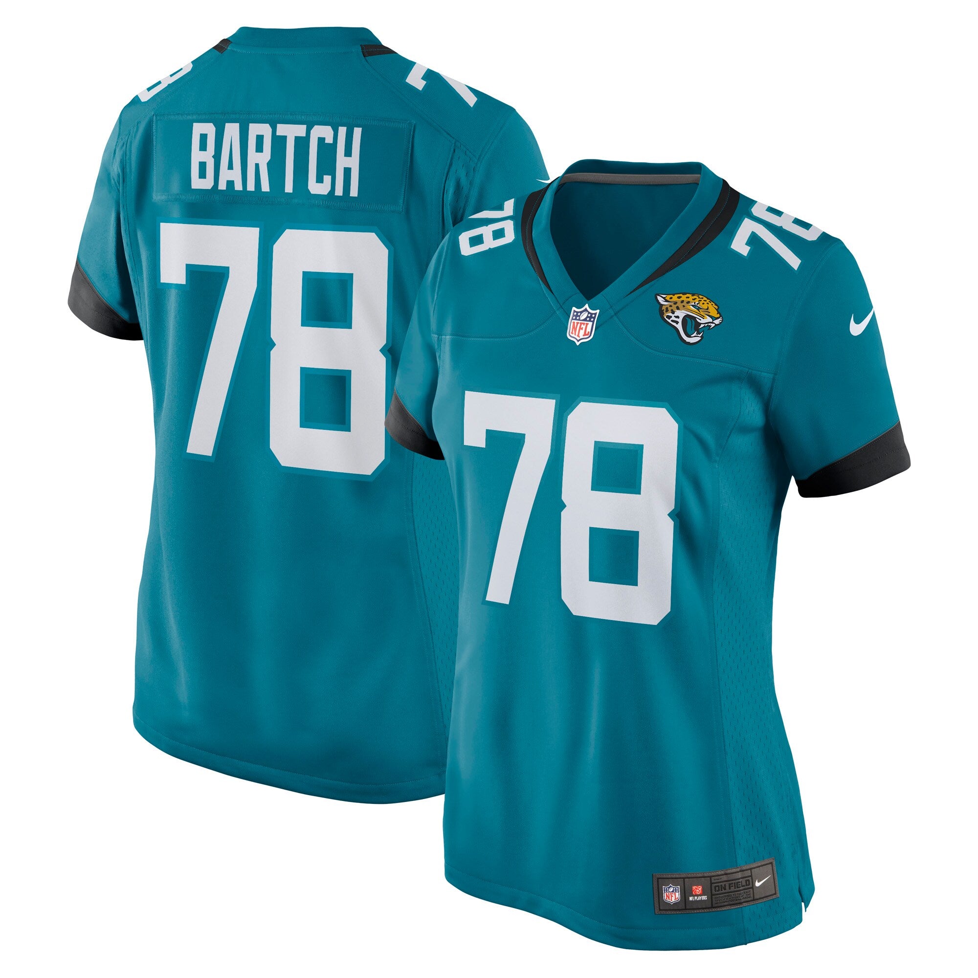 Ben Bartch Jacksonville Jaguars Nike Women's Game Jersey - Black/Teal - Image 6