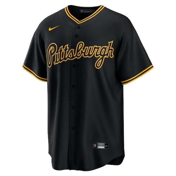 Paul Skenes Pittsburgh Pirates Nike Alternate 2 Replica Jersey - Black - Image 2