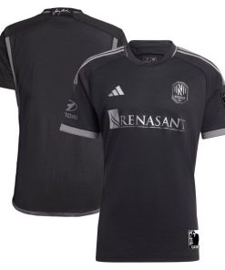 Nashville SC adidas 2024 Man In Black Kit Authentic Jersey - Black