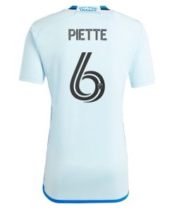 Alternative view of Samuel Piette CF Montreal adidas 2024 La Main Replica Player Jersey?¨C Light Blue