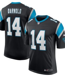 Alternative view of Sam Darnold Carolina Panthers Nike Vapor Limited Jersey - Black/Blue/White