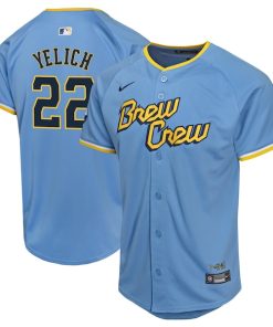 Christian Yelich Milwaukee Brewers Nike Youth City Connect Limited Player Jersey - Powder Blue