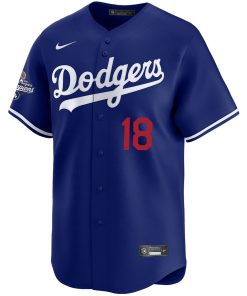 Alternative view of Yoshinobu Yamamoto Los Angeles Dodgers Nike 2025 World Series Champions Home Replica Jersey - Royal