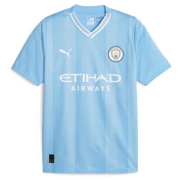 Jack Grealish Manchester City Puma 2023/24 Home Replica Player Jersey - Sky Blue - Image 2