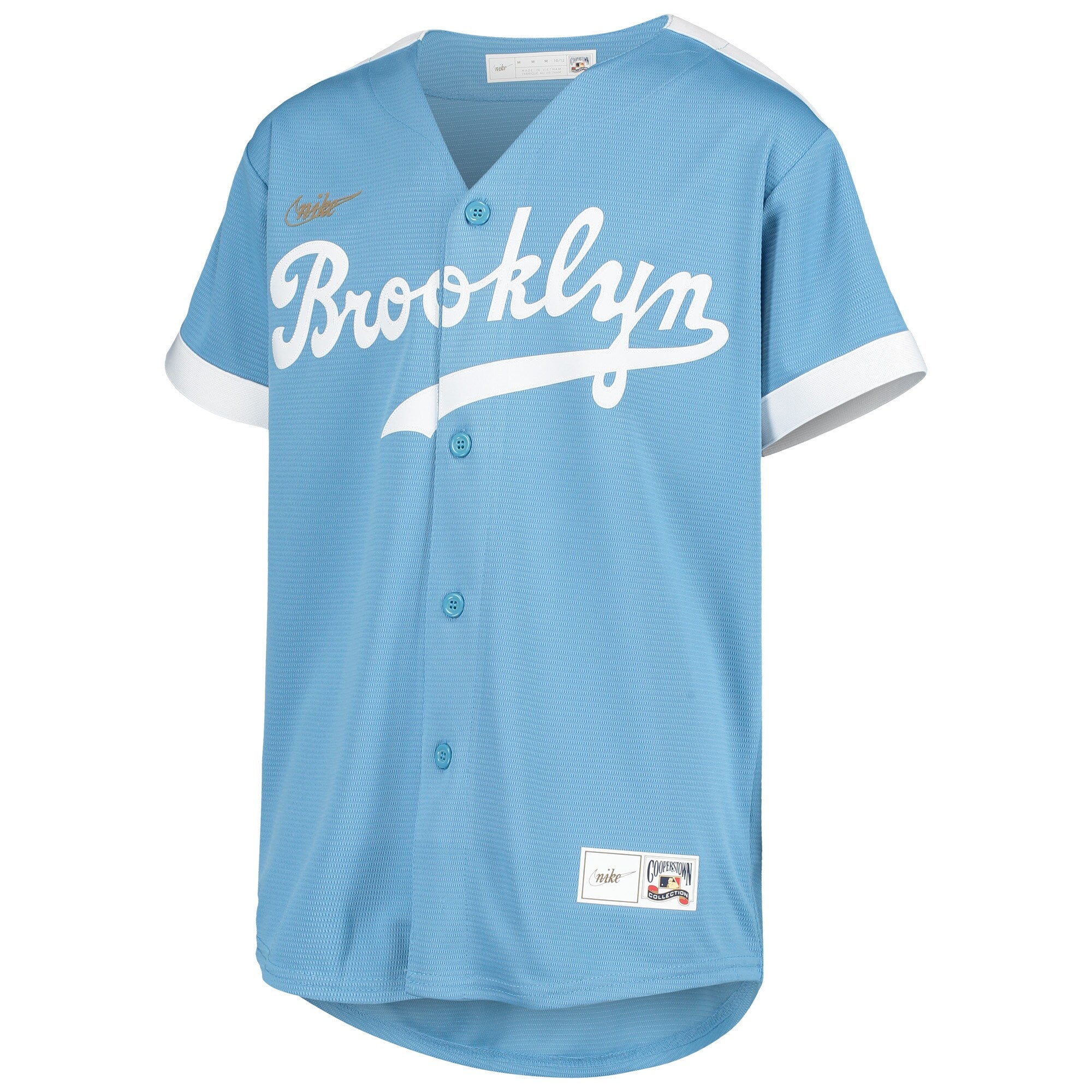Jackie Robinson Brooklyn Dodgers Nike Youth Alternate Cooperstown Collection Player Jersey - Light Blue - Image 2