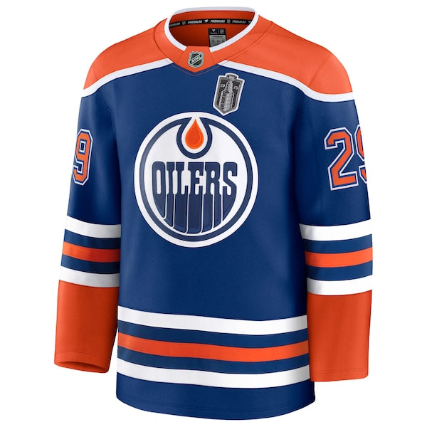 Leon Draisaitl Edmonton Oilers 2025 Stanley Cup Final Home Premium Jersey - Royal - Image 2