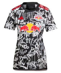 Alternative view of New York Red Bulls adidas Women's 2024 Freestyle Replica Jersey - Black