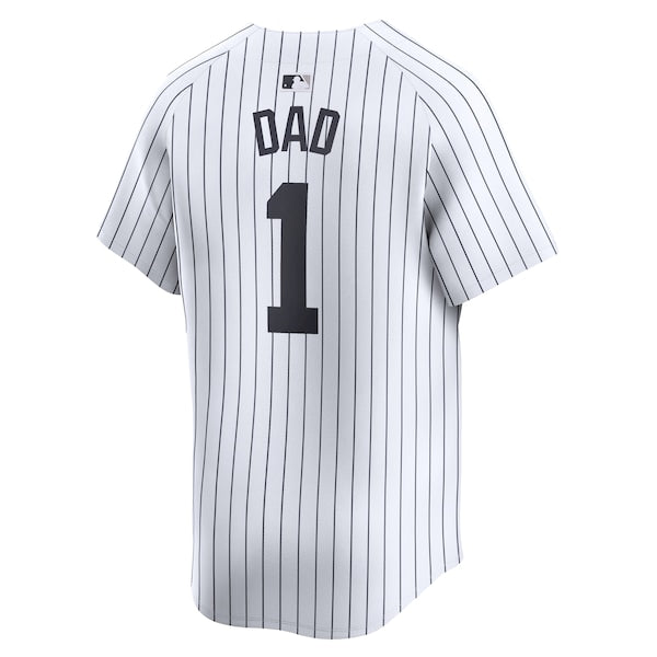 New York Yankees Nike #1 Dad Home Limited Jersey - White - Image 3
