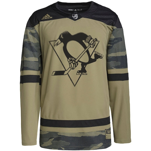 Pittsburgh Penguins adidas Military Appreciation Team Authentic Custom Practice Jersey - Camo - Image 2