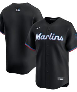 Miami Marlins Nike Alternate Limited Jersey - Black/White