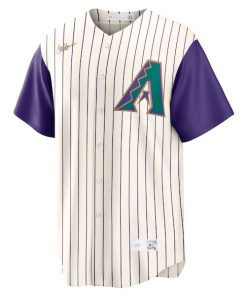 Alternative view of Randy Johnson Arizona Diamondbacks Nike Alternate Cooperstown Collection Player Jersey - Cream/Purple