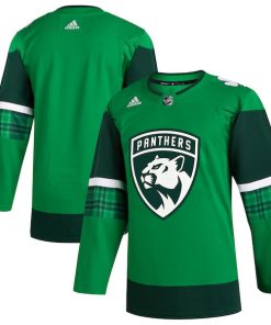 Florida Panthers adidas 2023 St. Patrick's Day Primegreen Authentic Jersey - Kelly Green