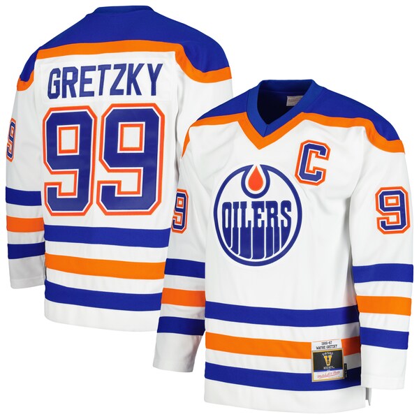 Wayne Gretzky Edmonton Oilers 1986/87 Blue Line Player Jersey - White - Image 2