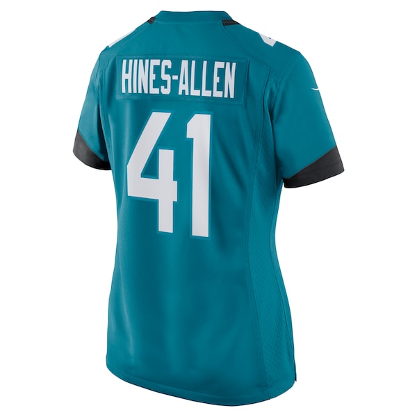 Josh Hines-Allen Jacksonville Jaguars Nike Women's Player Game Jersey - Teal - Image 4