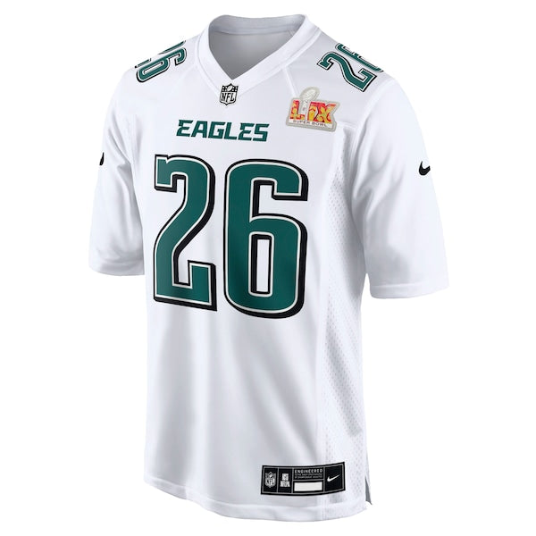 Saquon Barkley Philadelphia Eagles Nike Super Bowl LIX Fashion Game Player Jersey - Tundra White - Image 2