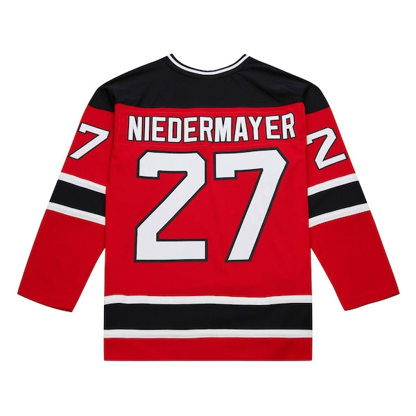 Scott Niedermayer New Jersey Devils Big & Tall 1999/00 Blue Line 2.0 Jersey - Red - Image 3
