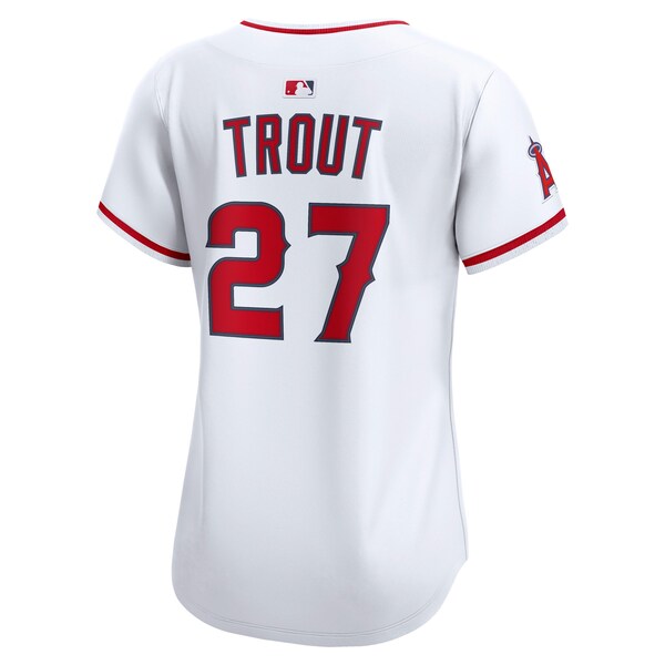 Mike Trout Los Angeles Angels Nike Women's Home Limited Player Jersey - White - Image 4