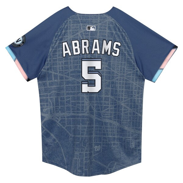 CJ Abrams Washington Nationals Nike Preschool City Connect 2025 Limited Player Jersey - Blue - Image 4