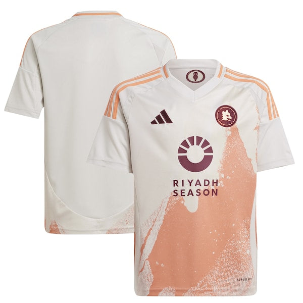 AS Roma adidas Youth 2024/25 Away Replica Jersey - White - Image 2