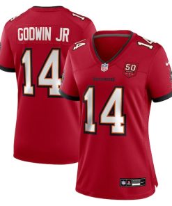 Alternative view of Chris Godwin Jr. Tampa Bay Buccaneers Nike Women's 50th Season Team Game Jersey - Red/White