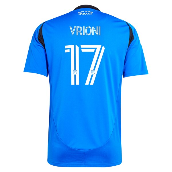 Giacomo Vrioni CF Montreal adidas 2025 Montr¨¦al Original Replica Player Jersey - Blue - Image 3