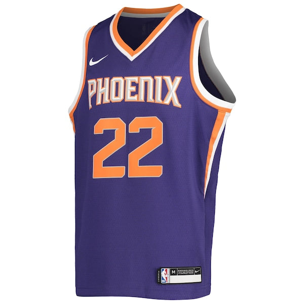 Deandre Ayton Phoenix Suns Nike Youth Swingman Jersey - Icon Edition - Purple/White - Image 3