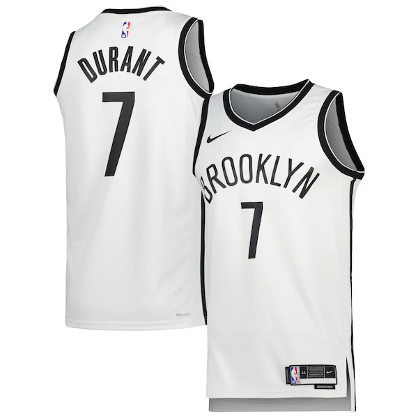 Kevin Durant Brooklyn Nets Nike Unisex Swingman Jersey - Association Edition - White/Black - Image 2