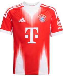Alternative view of Bayern Munich adidas Youth 2025/26 Home Replica Jersey - Red
