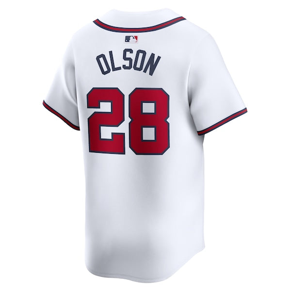 Matt Olson Atlanta Braves Nike Youth Home Limited Player Jersey - White - Image 3
