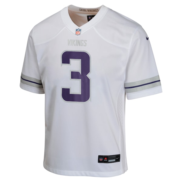 Jordan Addison Minnesota Vikings Nike Youth Alternate Game Jersey - White - Image 2