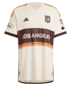 Alternative view of LAFC adidas 2024 Archive Custom Authentic Jersey - Tan